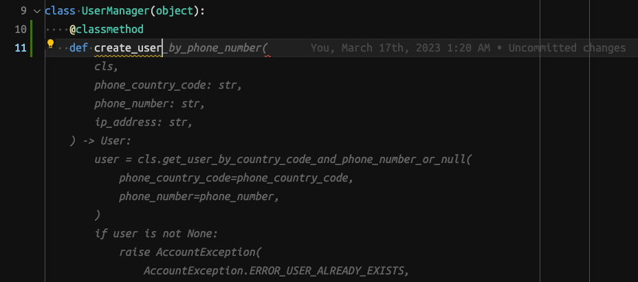 一张来自 Visual Studio Code 代码编辑器的屏幕截图，展示了用户在编写少数上下文的情况下，Copilot 插件能够根据用户上下文提供代码建议